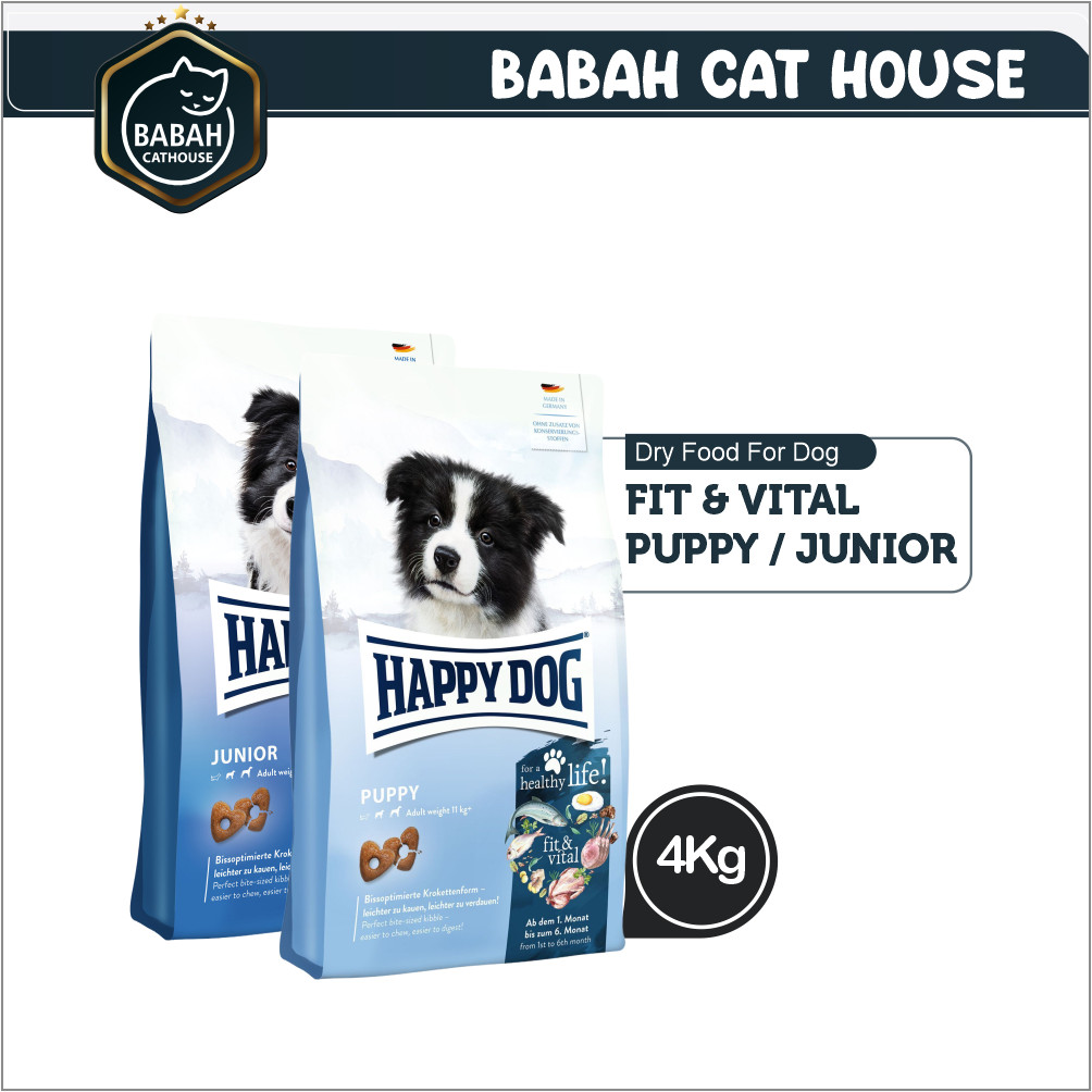4kg HAPPY DOG FIT & VITAL PUPPY / JUNIOR dog food hc puppies medium breed rc golden labrador siberia