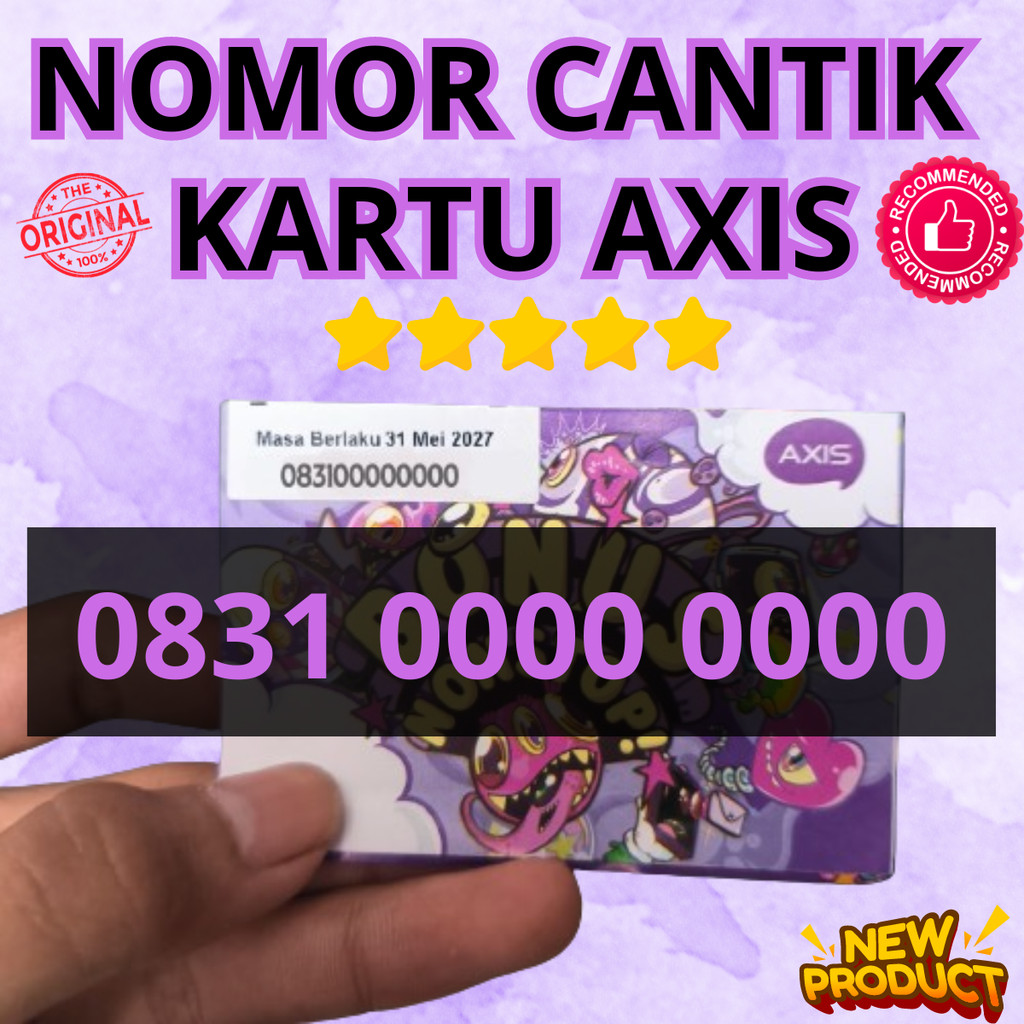 Nomor Cantik Kartu Perdana AXIS Kartu Fresh 10 Digit 4444 Siap Pakai Sinyal 4/5G BISA COD