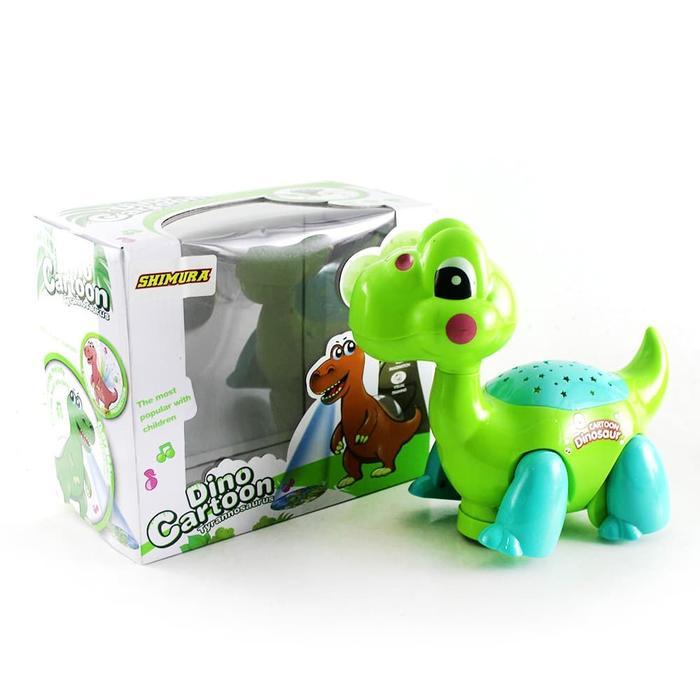 Mainan Anak Edukasi Robot Dinosaurus Bersuara dan Bergerak - Merah Muda by Allshopibamz