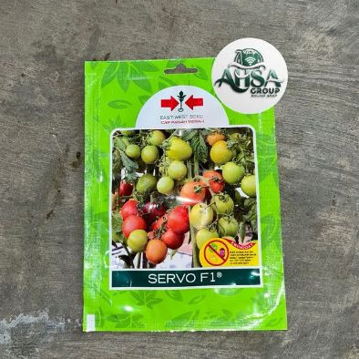 BENIH TOMAT MERAH SERVO F1 150 BUTIR,BIBIT TOMAT UNGGULAN SERVO F1,CAP PANAH MERAH