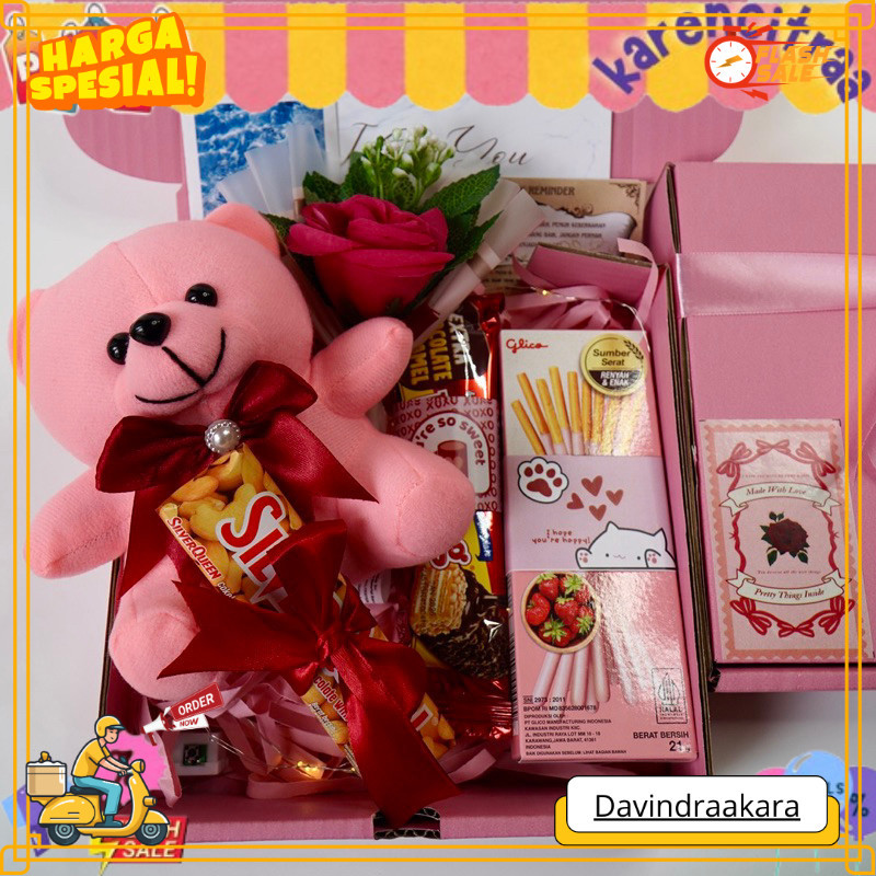 Termurah Premium Valentine Hampers Snack Box Giftbox Kado Pink Series Kado Valentine Kado Ulang Tahu