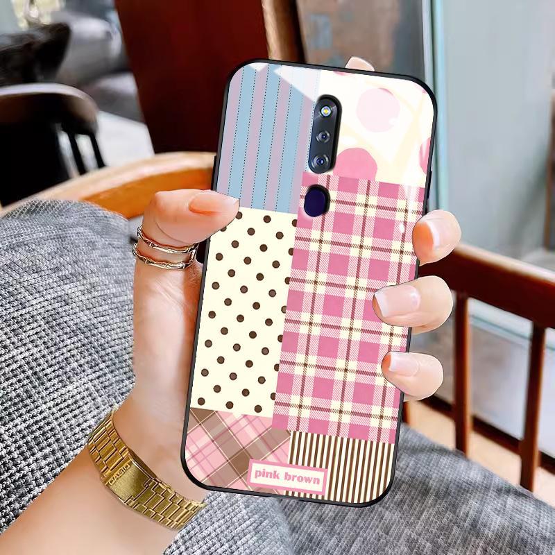 Glass Case OPPO F11 Pro F9 F5 Youth F27 F7 F15 F17 F19 F19s F1s F21 4G F21s F23 F25 Find X3 Lite K9x