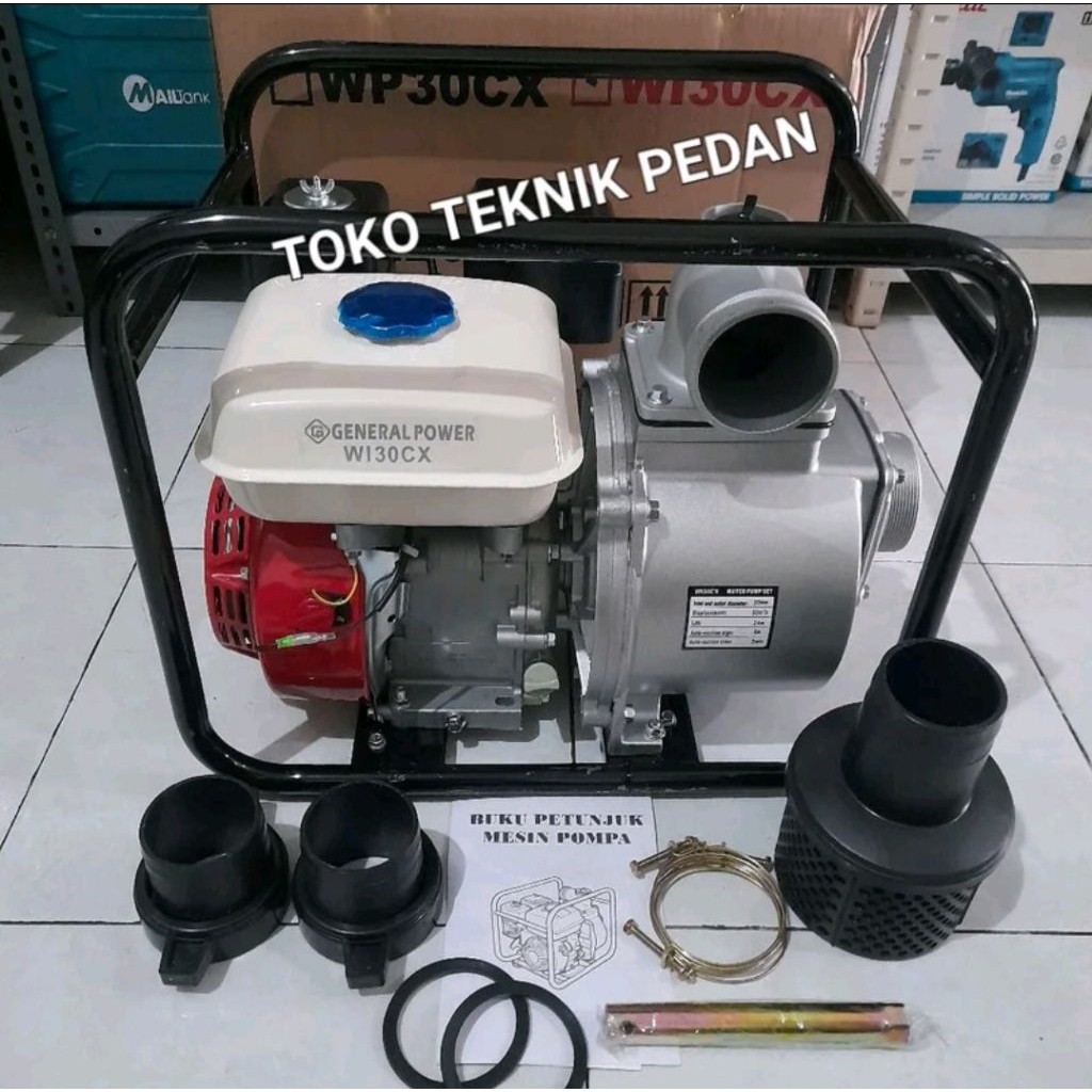 Water Pump 3in ASAHI GENERAL Jepang 3" Water Pump 3" 6.5Hp GENERAL WI30CX Tabung Besar Mesin Waterpu