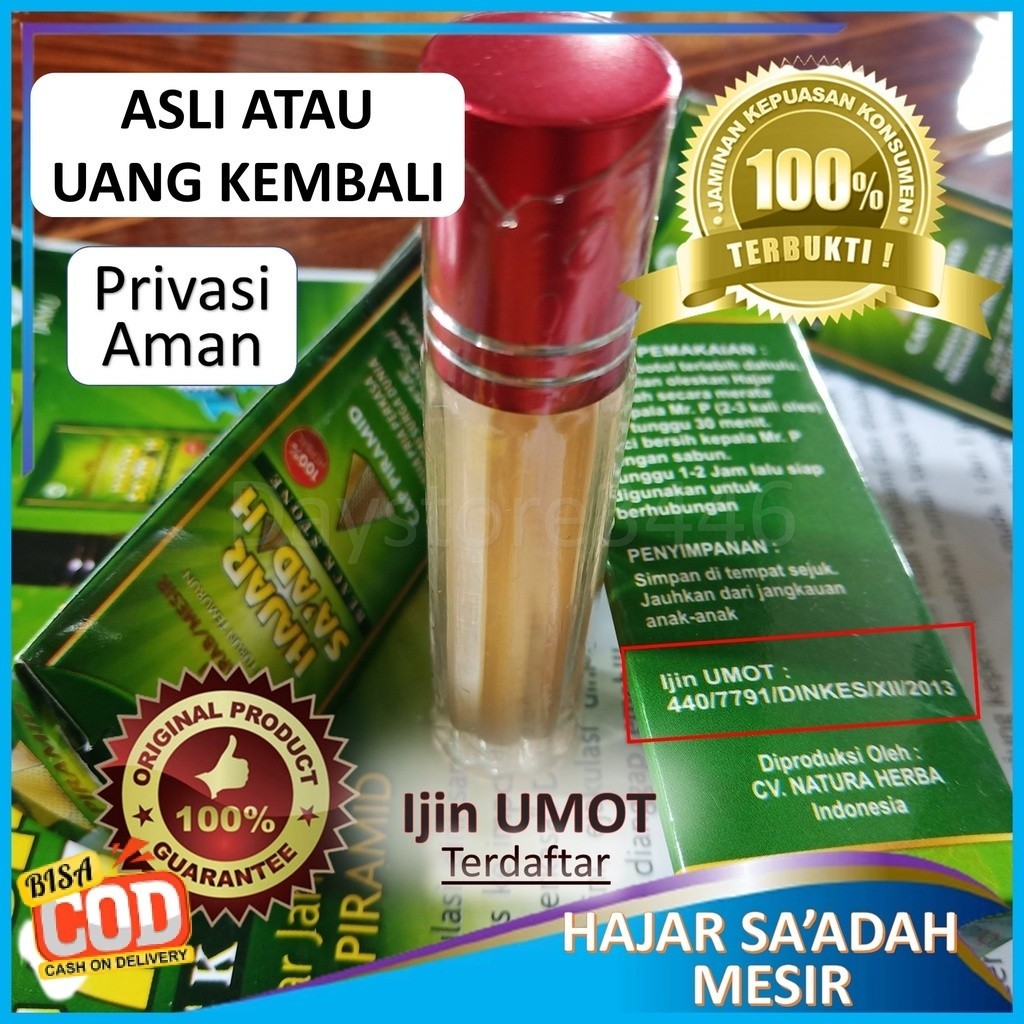 Hajar Jahanam Saadah Mesir Original Premium Minyak Oles Ijin UMOT Terbukti Ampuh