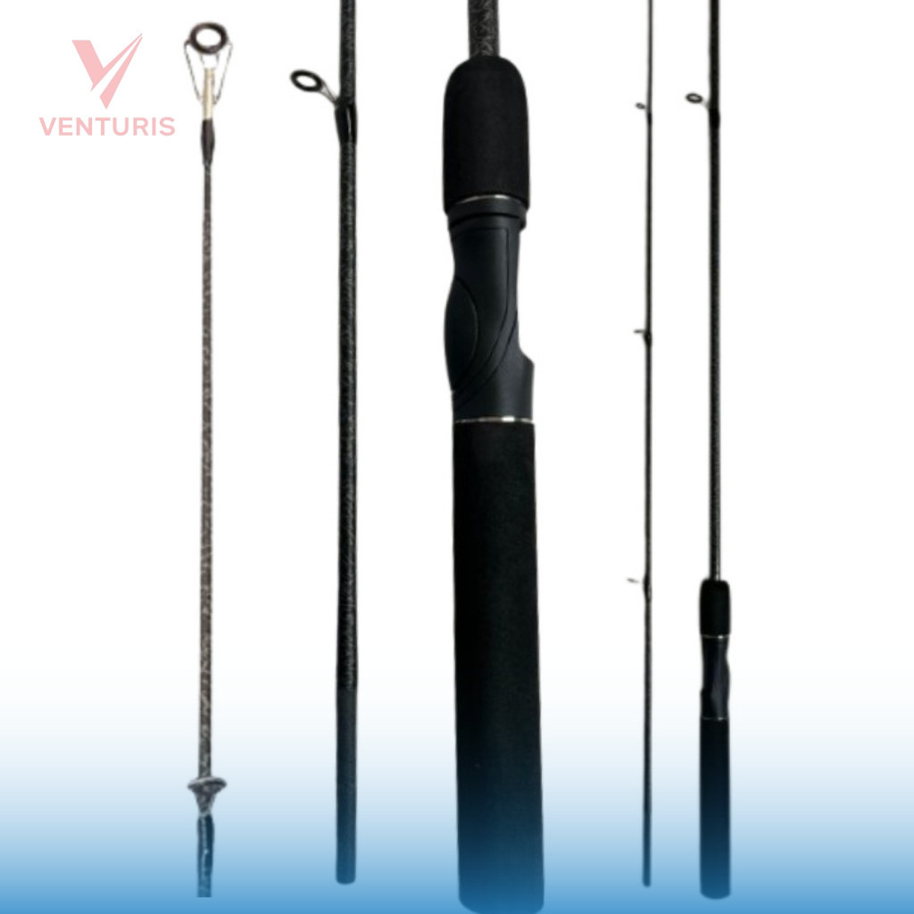 TERBARU Joran Pancing Spinning 2 Segments Carbon solid sambung