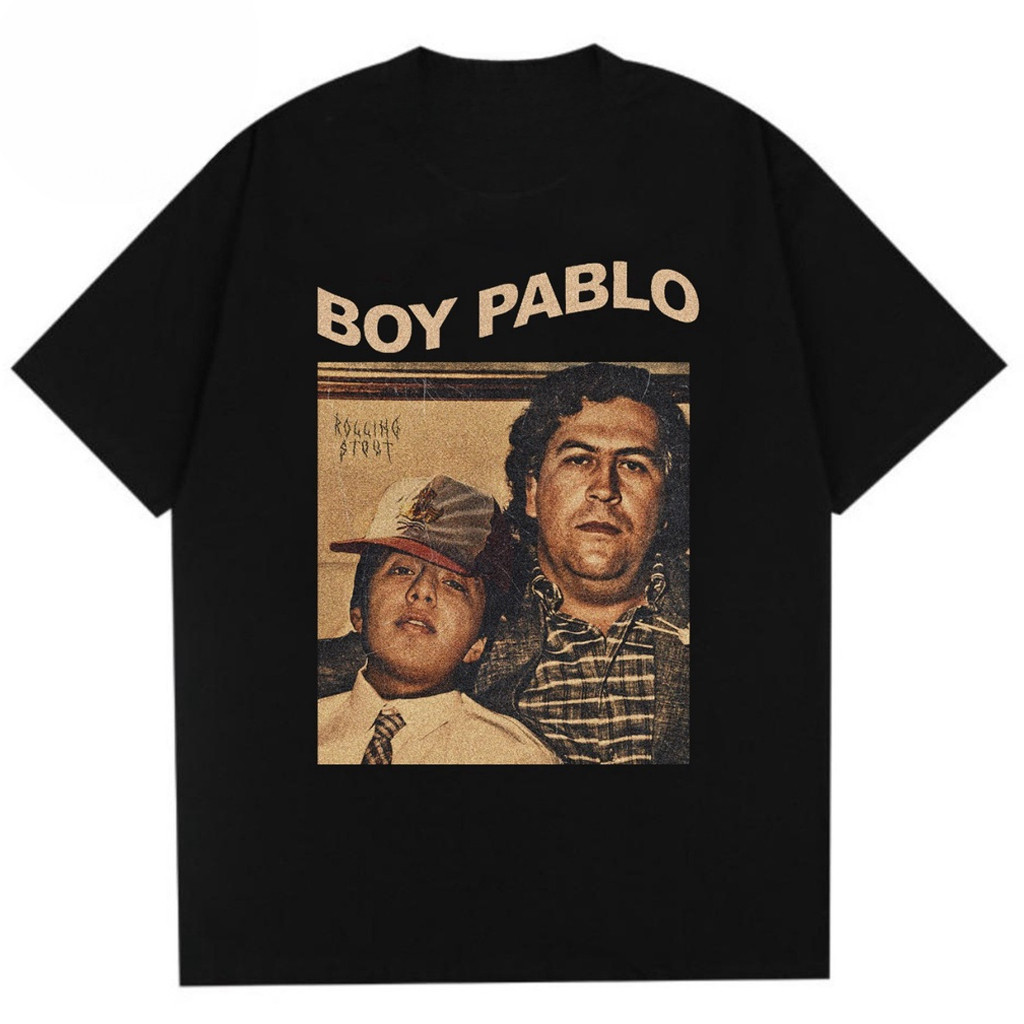 Baju Koas Pria  Boy Pablo Escobar Catton Combed 24s Kaos Distro Official Atasan Lengan Pendek Fashio