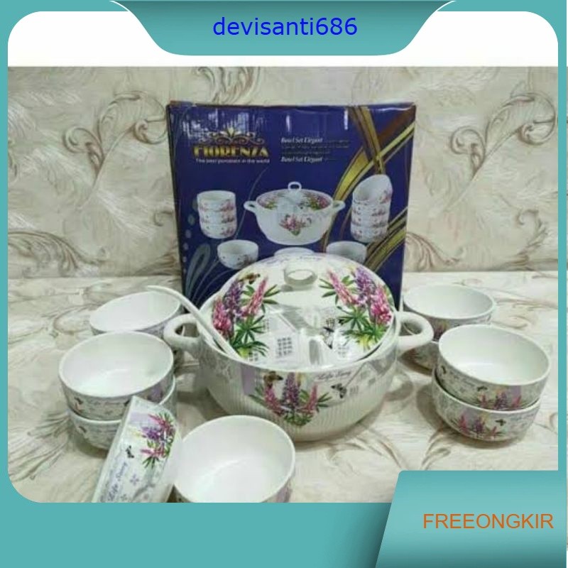 Fiorenza Wadah Sup Motif Lavender LV826