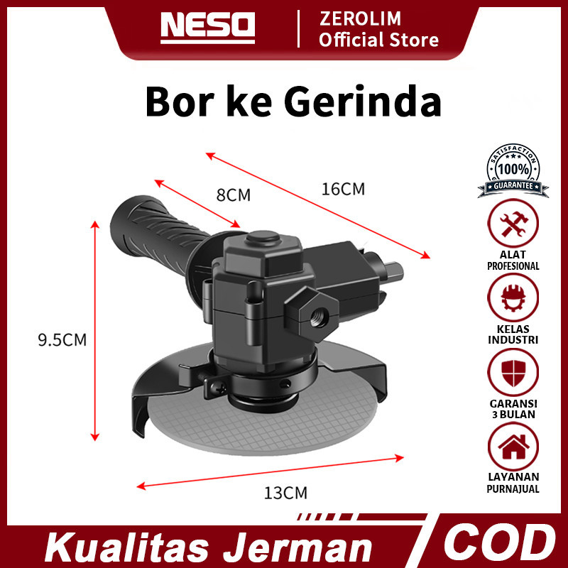 GILISHOP NESO JERMAN Adaptor Angel Grinder Portabel Konverter Gerinda Sudut Bor Listrik Multifungsi 