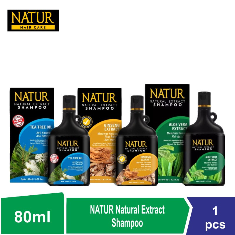 Natur Shampoo Natural 80ml - Sampo Natur Perawatan Rambut Natur