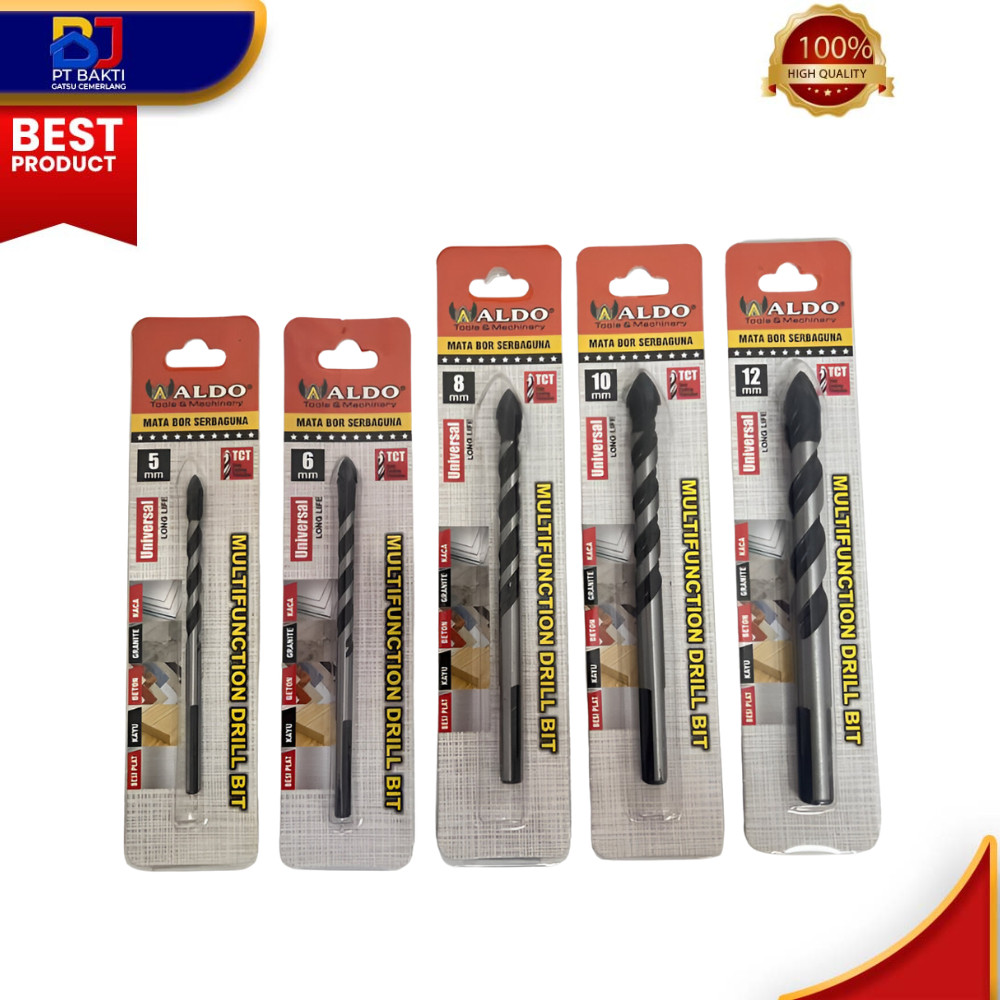 Mata Bor Multifungsi Aldo / Mata Bor Serbaguna TCT Kayu / Beton / Granit / Kaca