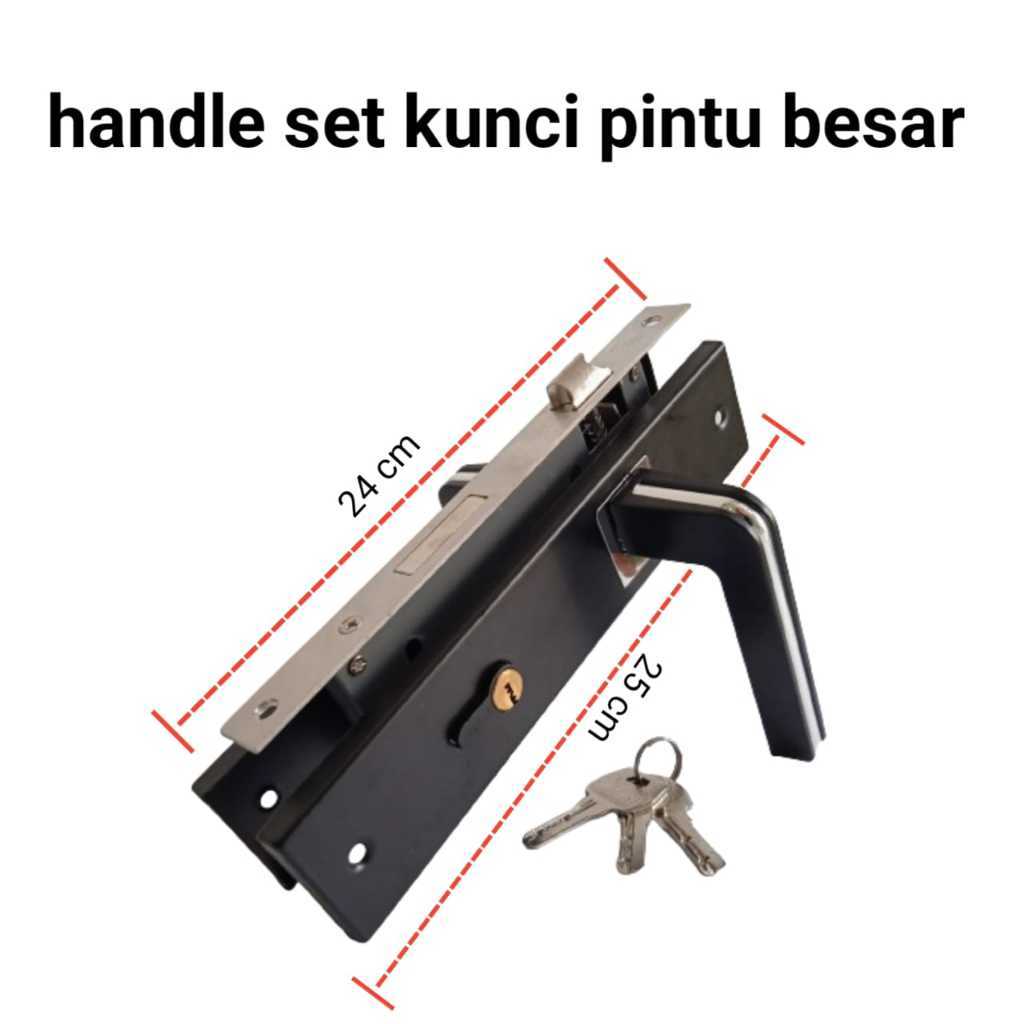Nishant- selot kunci handle pintu rumah slot kunci pintu besar | tanggung black series