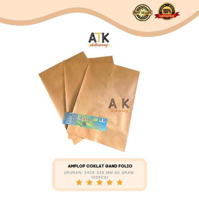 Amplop Coklat Folio Tebal Gand - Folio