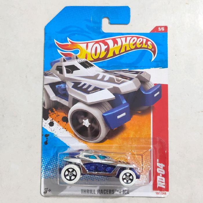 Mainan Hot Wheels RD 04 chrome 2011 Thrill Racers Ice base besi rare