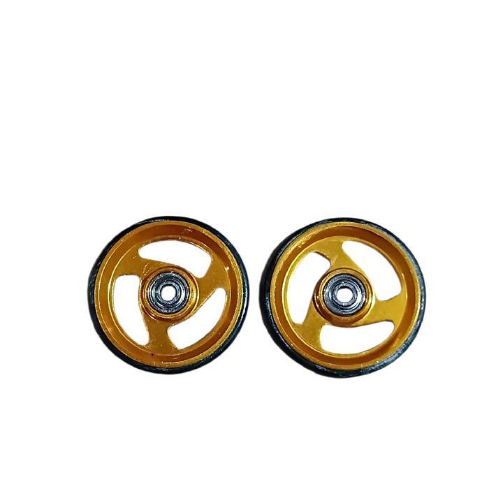 REP TAMIYA ROLLER 19MM ALUMINUM SABIT + KARET [ GOLD ]