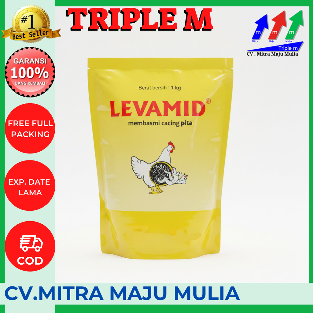 LEVAMID 1 KG - Obat Cacing Pita Gilik Ayam Burung Unggas Hewan