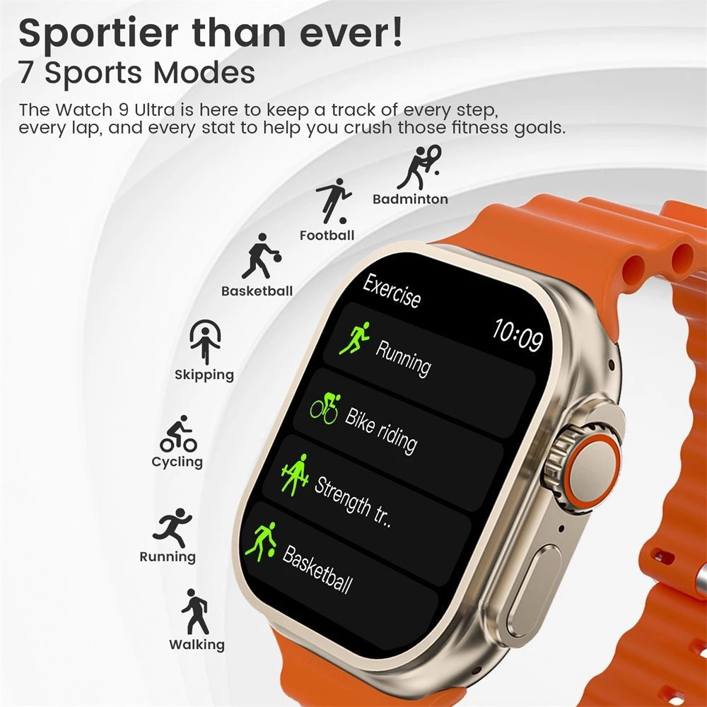 BIG SALE COD 100%ORI Samsung LDS 5G Smartwatch S9 Ultra/S10 Ultra 12+256GB PlayStore Bluetooth GPS