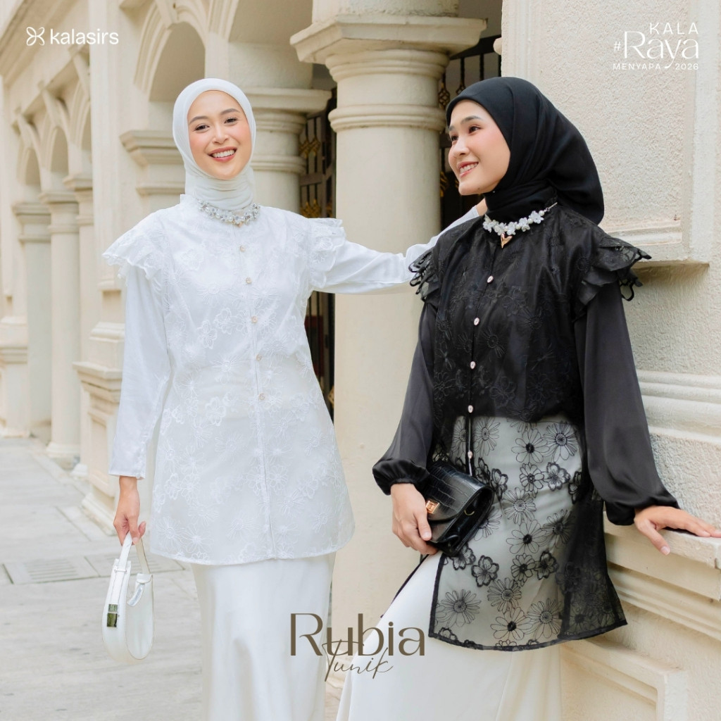 Kalasirs Rubia Tunic Outer Brokat Tile Brukat Tunik Wanita Lengan Panjang Lebaran Kondangan Warna Hi