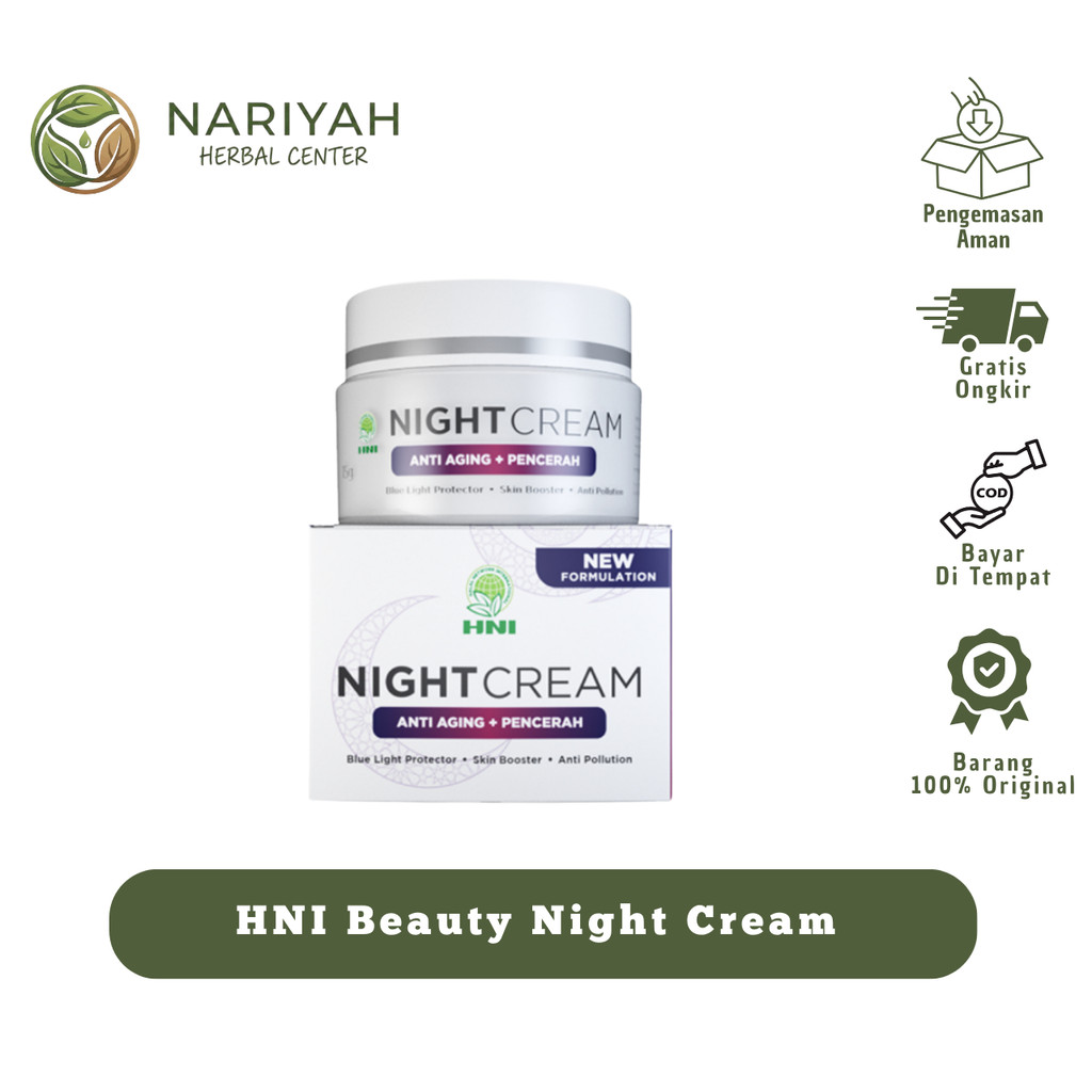 Beauty Night Cream HNI HPAI - Solusi Wajah Glowing & Samarkan Flek Hitam