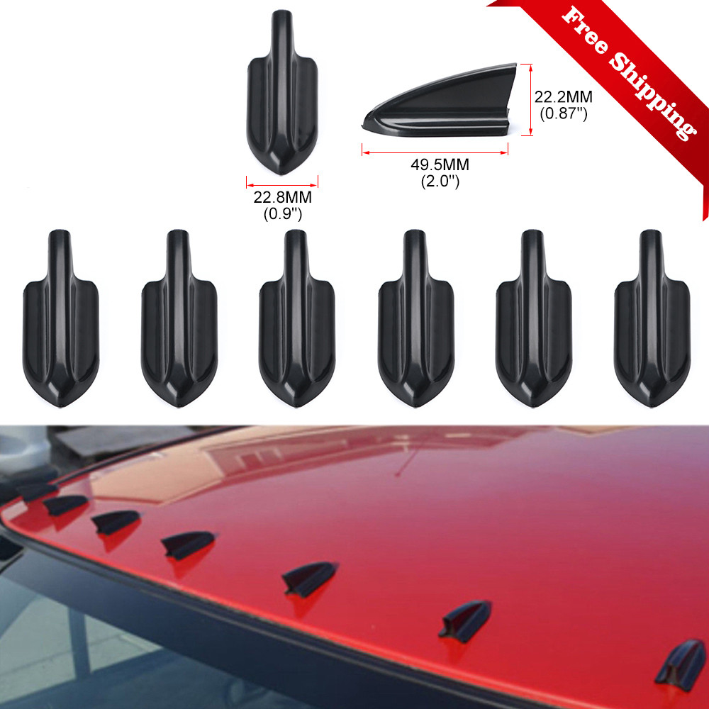 6pcs Car Style Roof Shark F Spoiler Wing Vortex Generator For Ford Fiesta Accessories Au A6 C7 Tunin
