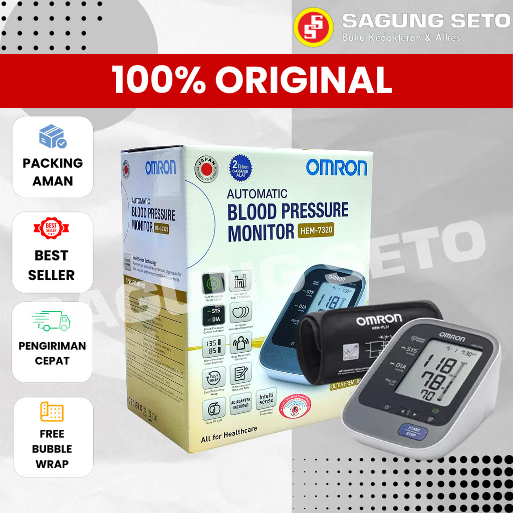 OMRON BLOOD PRESSURE MONITOR HEM-7320 / TENSIMETER DIGITAL OMRON