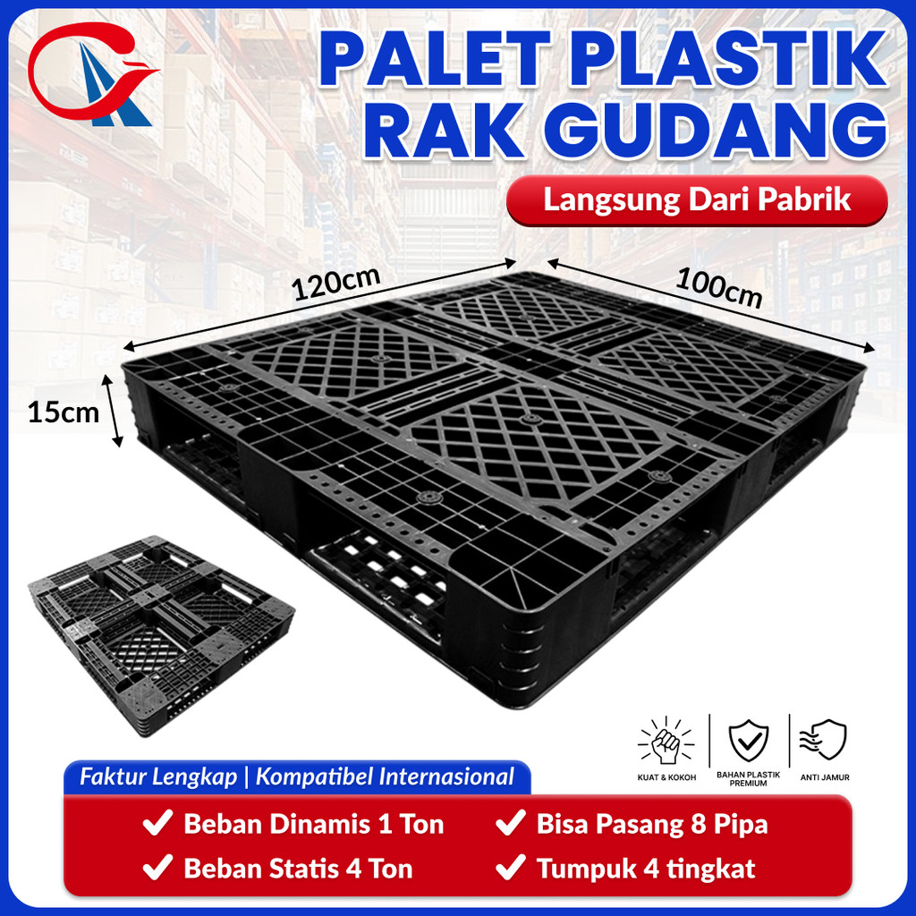 LIN HUI Palet plastik ukuran 120×100×15cm DOUBLE DECK Palet plastik baru berkualitas tinggi Palet pl