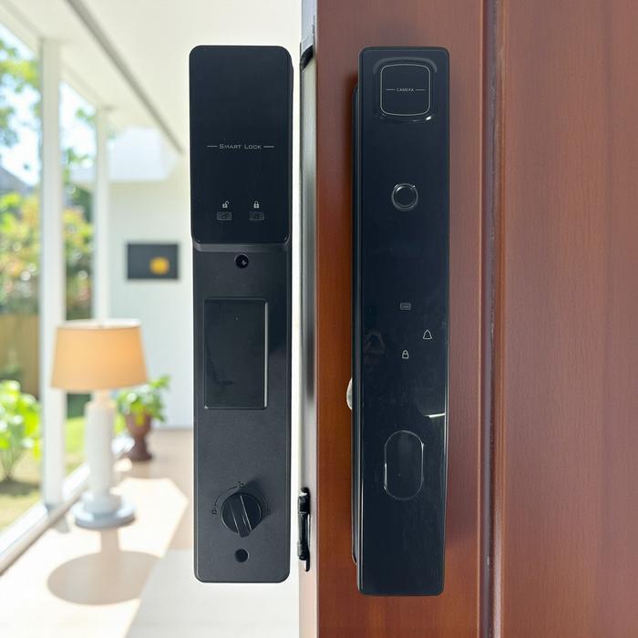 Kunci Pintu Smart Door Lock Fingerprint Password Key Card Key Rumah Apartment B01JC