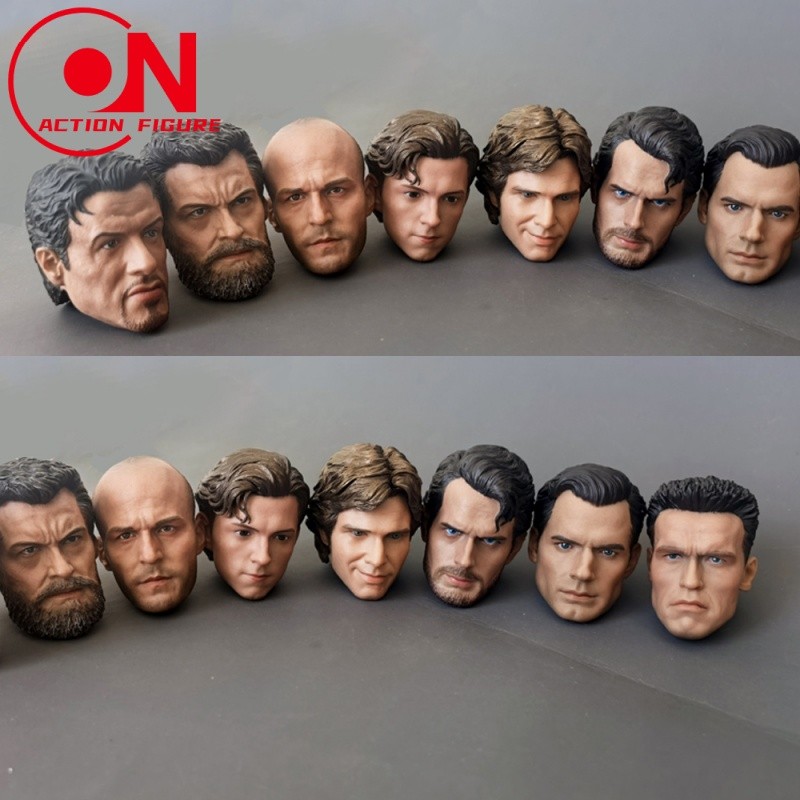 In Stock 1/6 Scale Arnold Schwarzenegger Tom Holland Various Handsome Head Sculpt Model Carving For 