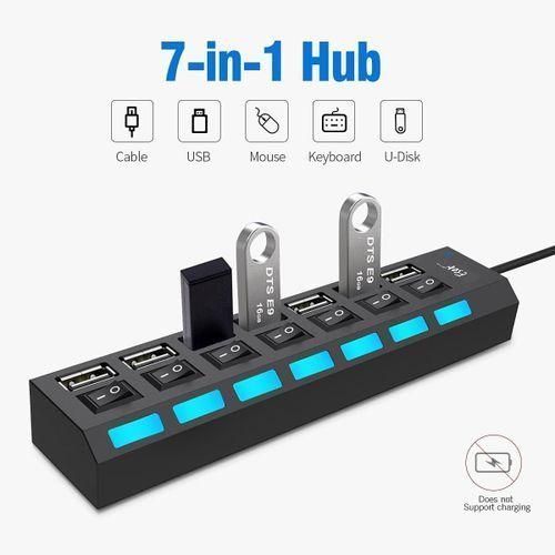 USB 7 Port Hiqh Speed USB Hub On Off 7 Port 2.0 for Komputer USB Cabang