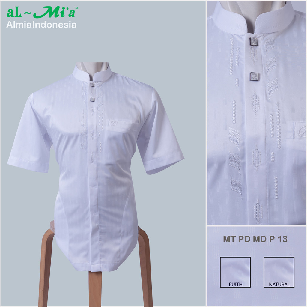 Baju Koko Al-Mia MT Madinah P-13 Lengan Pendek