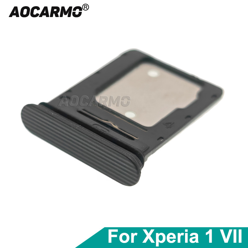 Aocarmo For Sony Xperia 1 VII XQ-FS72 FS54 X1vii Dual SIM Card Tray Drawer MicroSD Card Holder Slot 