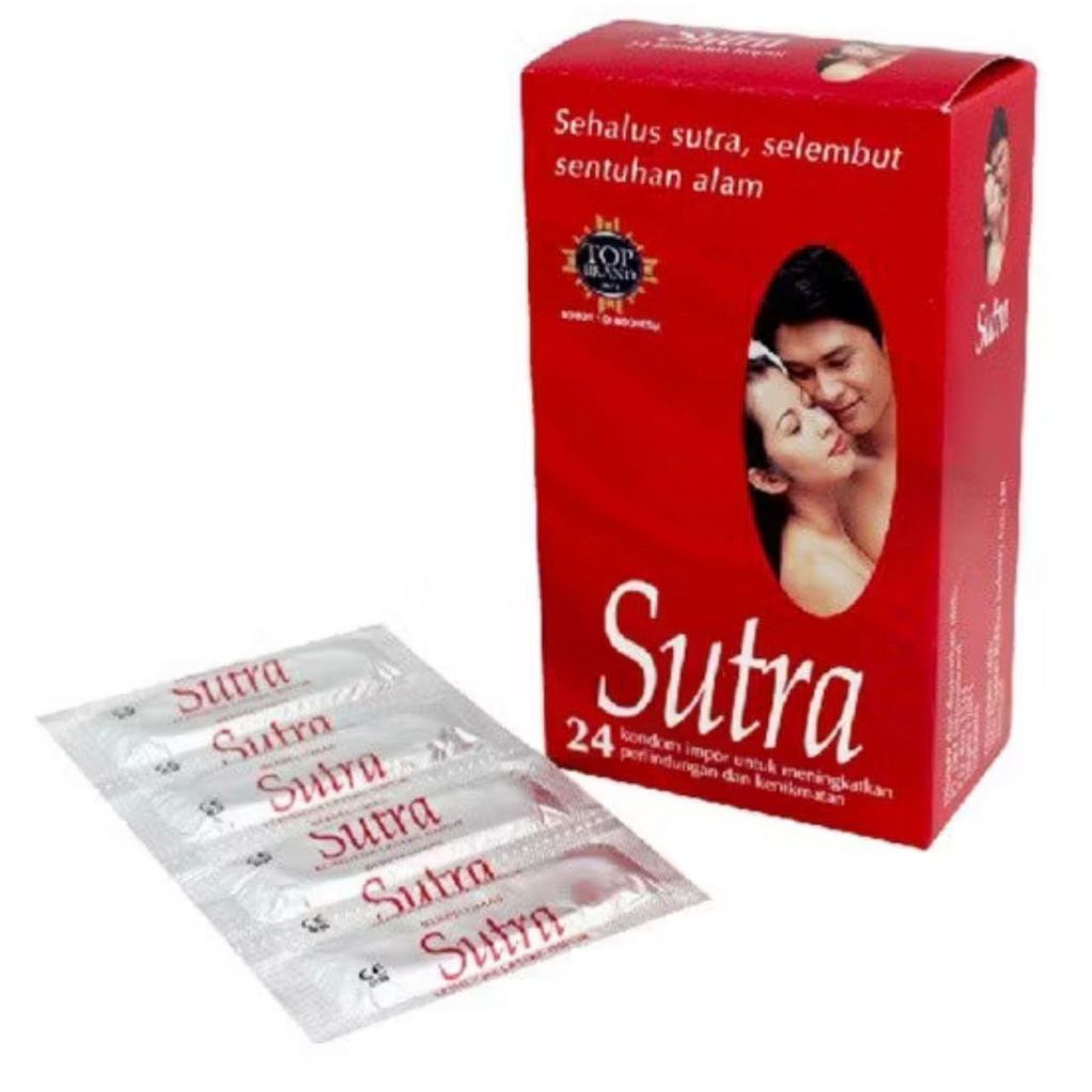 BOMBOM SALE  1box  SUTRA CLASSIC MERAH 24pcs  ULTRATHIN ~ Zahwashop_