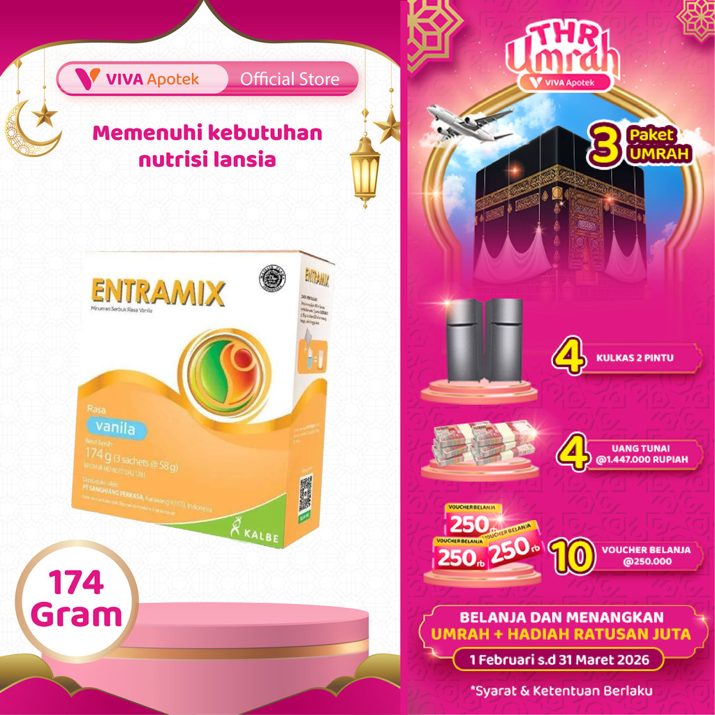 Entramix Susu Lansia Rasa Vanilla (174 Gram)