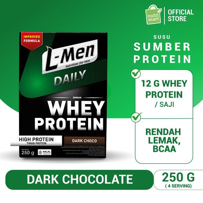 Well Herbal L-Men Hi Protein Whey Daily Dark Chocolate 250g - 4 serving