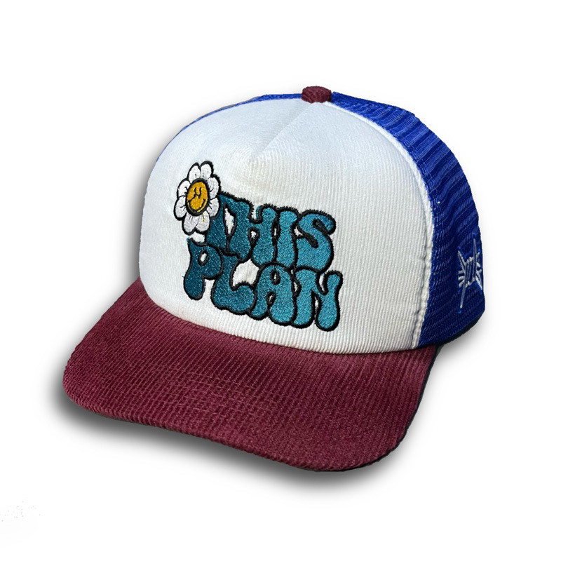 Topi Pria Jaring Corduroy Trucker Font Thisplan