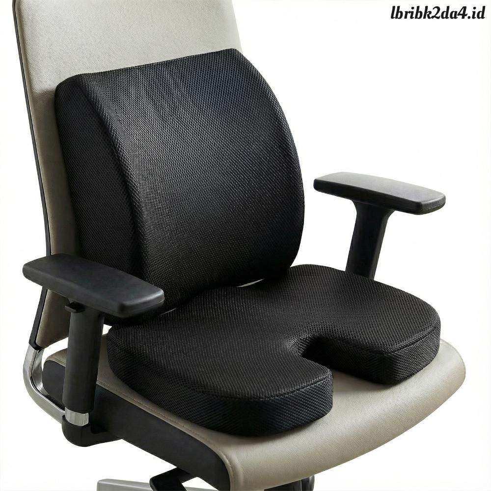 Memory Foam Breathable Ergonomic Chair Cushion with Lumbar Support Ergonomic Desk Chair Cushion for 