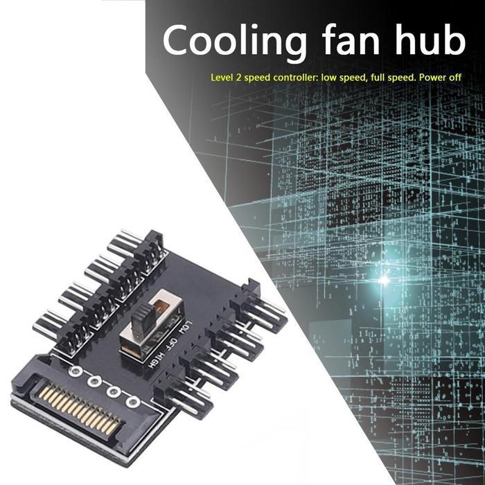 SATA TO PWM SPLITTER 8 PORT POWER FAN 3  PWM FROM SATA POWER