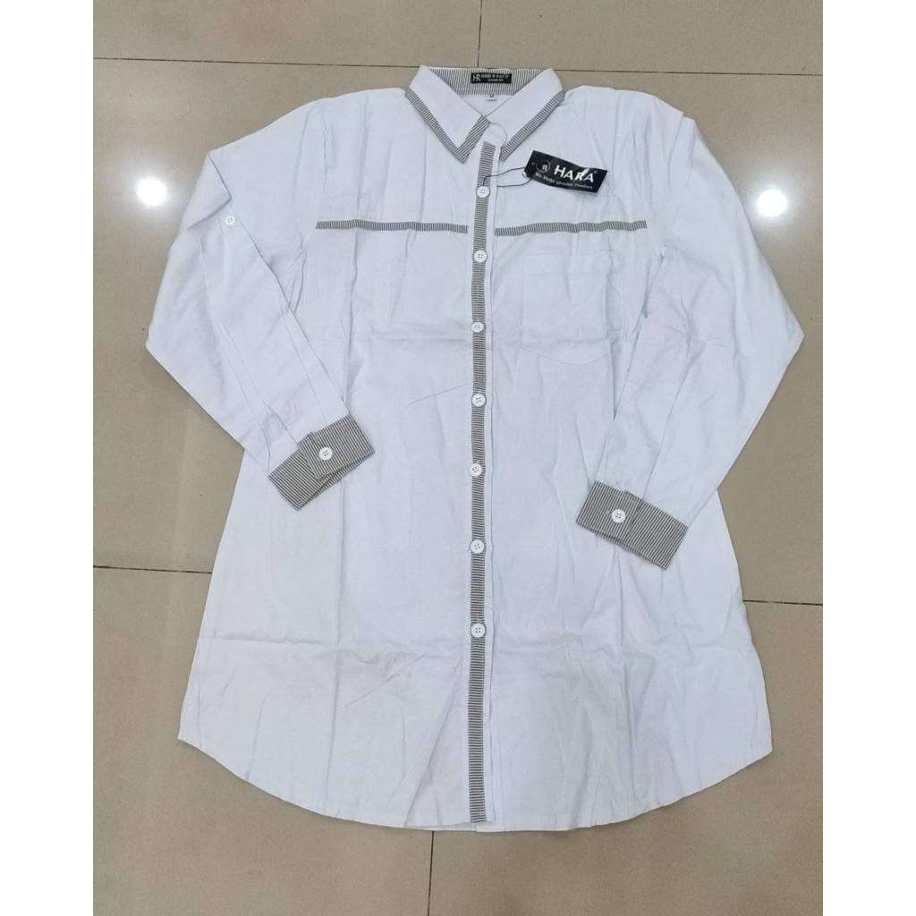 Tunik Hara Putih Katun Oxford