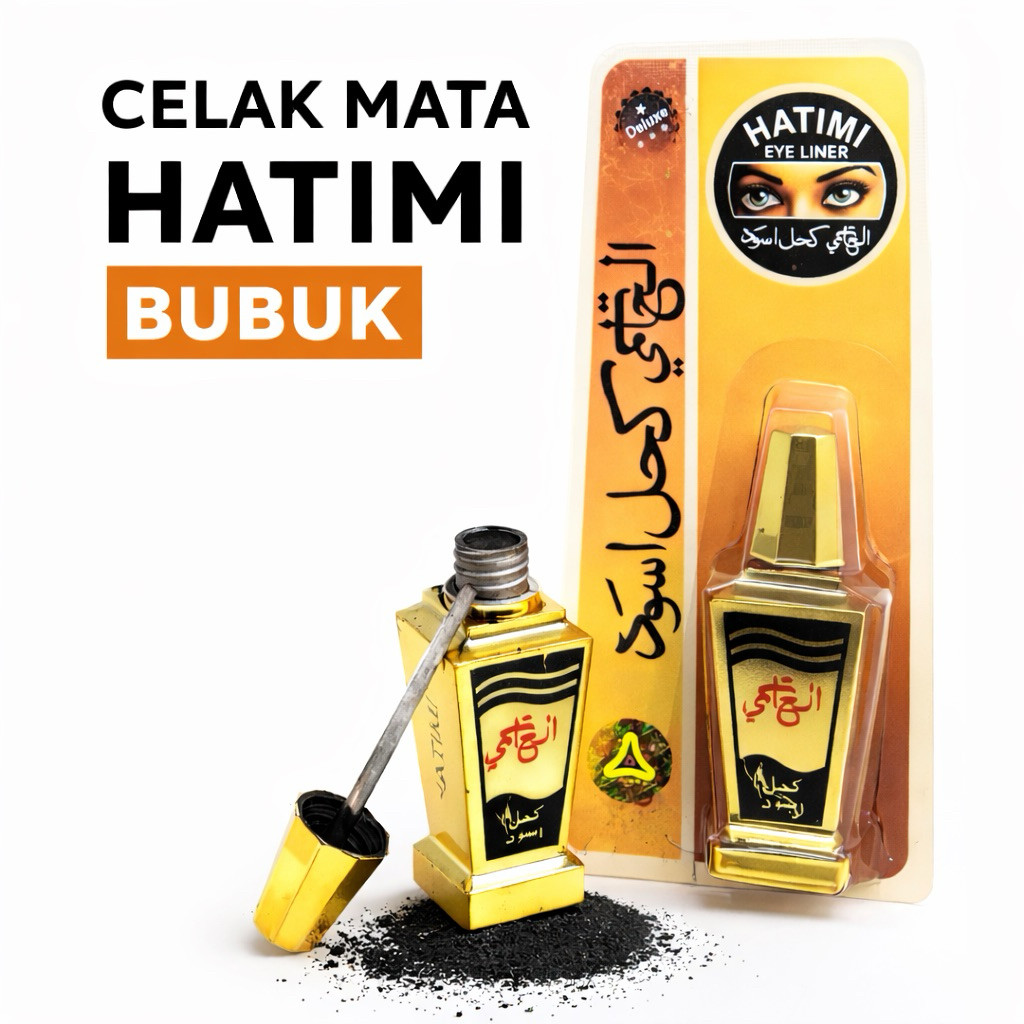 Celak Mata Hatimi Aswad Bubuk | Hatimi Eyeliner Kohl Celak Mata Bubuk Arab