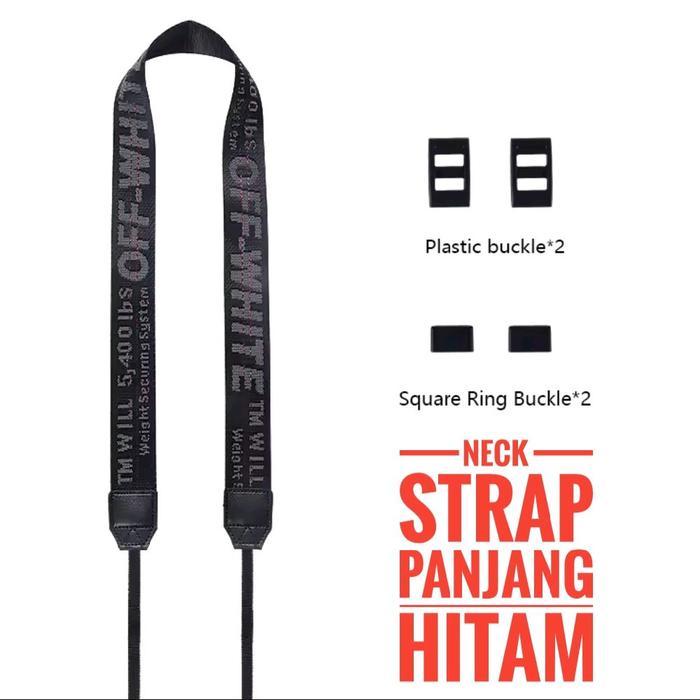 Off-White Strap Tali Kamera Mirrorless DSLR Quick Release Hand Neck Panjang Bahu Fujifilm Canon Sony