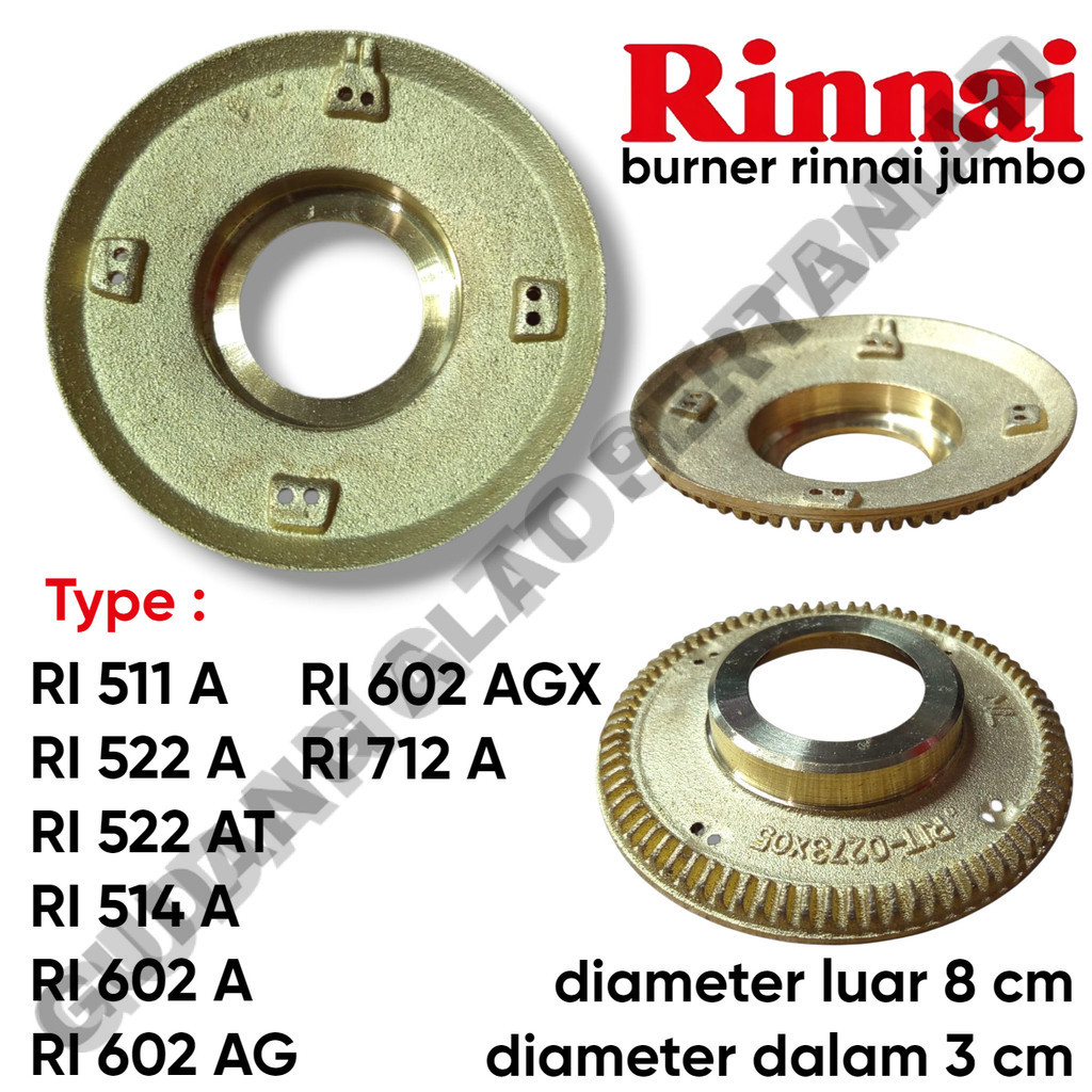 BURNER KOMPOR GAS MODEL RINNAI JUMBO(GUDANGTOSERBA.ID)