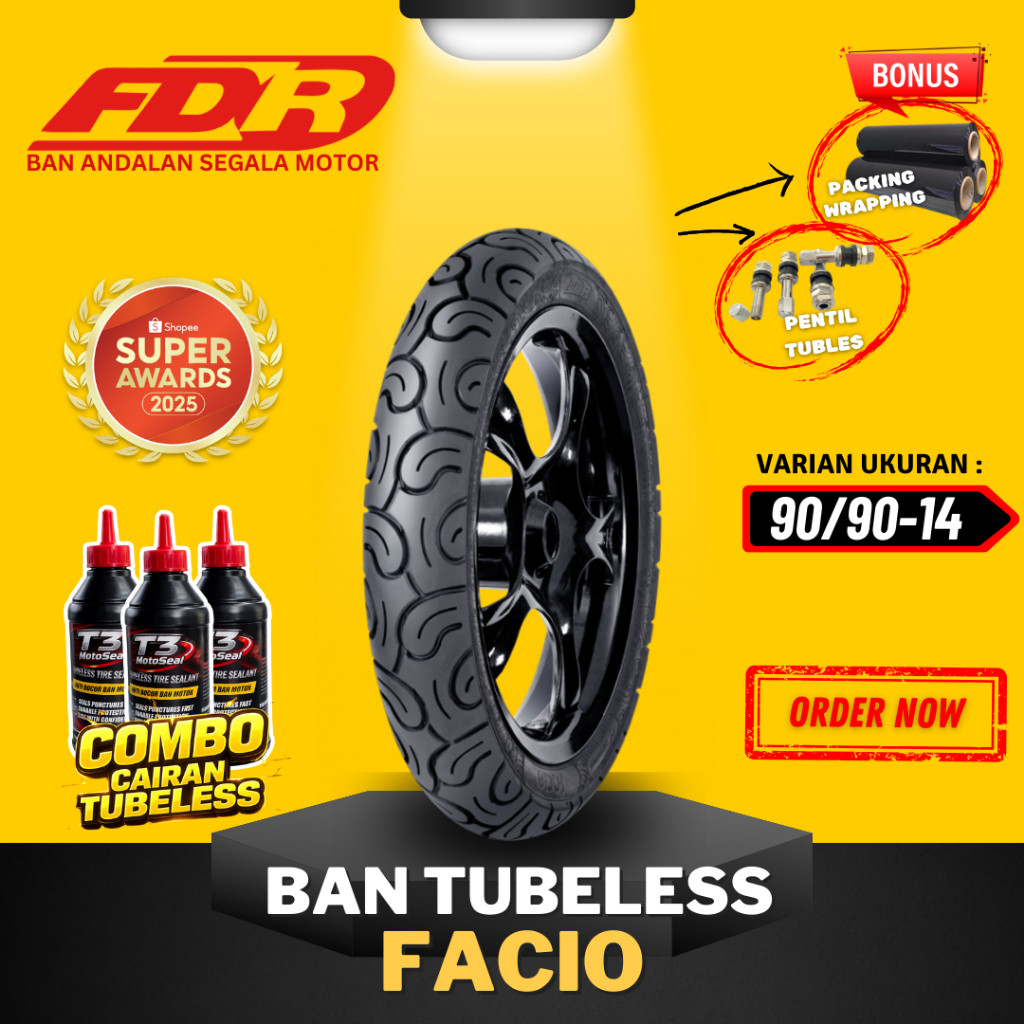 [READY COD] BAN FDR FACIO RING 14 / ( 90/90-14 ) BAN FDR TUBELESS TUBLES RING 14 / BAN FDR TUBLES SP