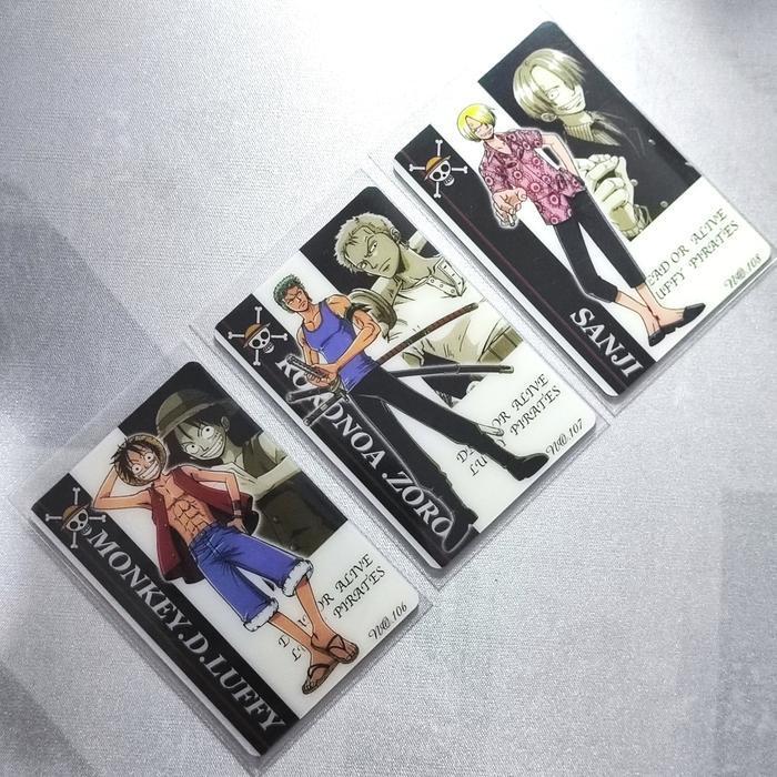 CARD BANDAI SET ONE PIECE PLASTIC   DASS FROM TV ANIMATION ORI