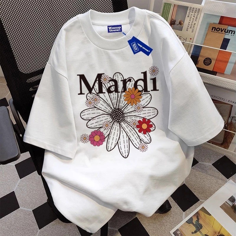 KAOS BIG SIZE/ KAOS JUMBO PRIA WANITA ( S -7XL ) FULL PRINTING SABLON BUNGA  READY BUAT OVERSIZE BIG