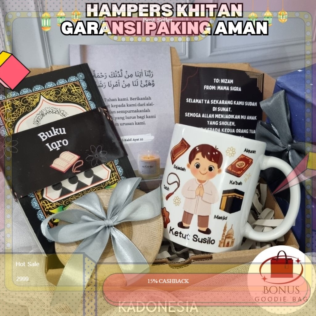 Hampers Khitan Mug Custom / Kado Sunatan / Hadiah Sunat ( ANAS )- souvenir lainnya