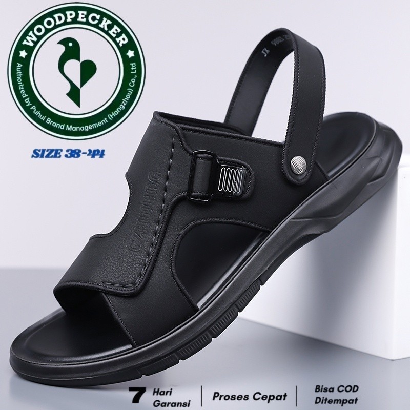 WOODPECKER-Sandal Pria Casual Formal Model Slip On Bertali Premium