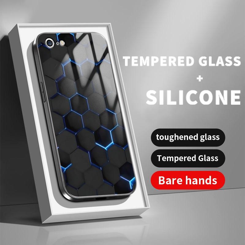 Glass Case For Iphone XR X XS Max 6 6S Plus 7 8 SE 2020 2022 Ip 7p 6sp Ten 10 2 Silicon Back Simple 