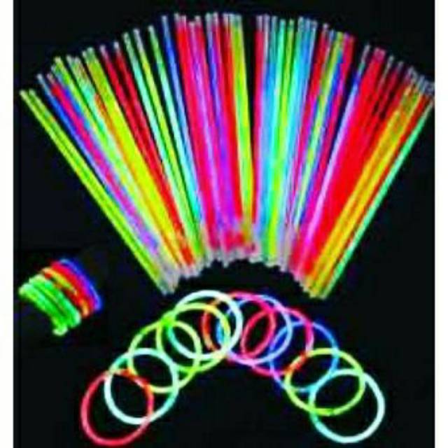 CP - Glow stick/ glowstik / gelang glow in the dark Perpack isi 100