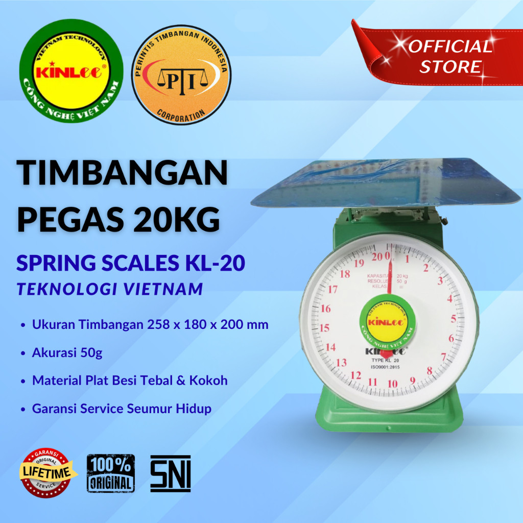 Pusat Timbangan Pekanbaru / KINLEE Timbangan Pegas Manual 20kg 50kg 100kg 120kg Teknologi Vietnam | 