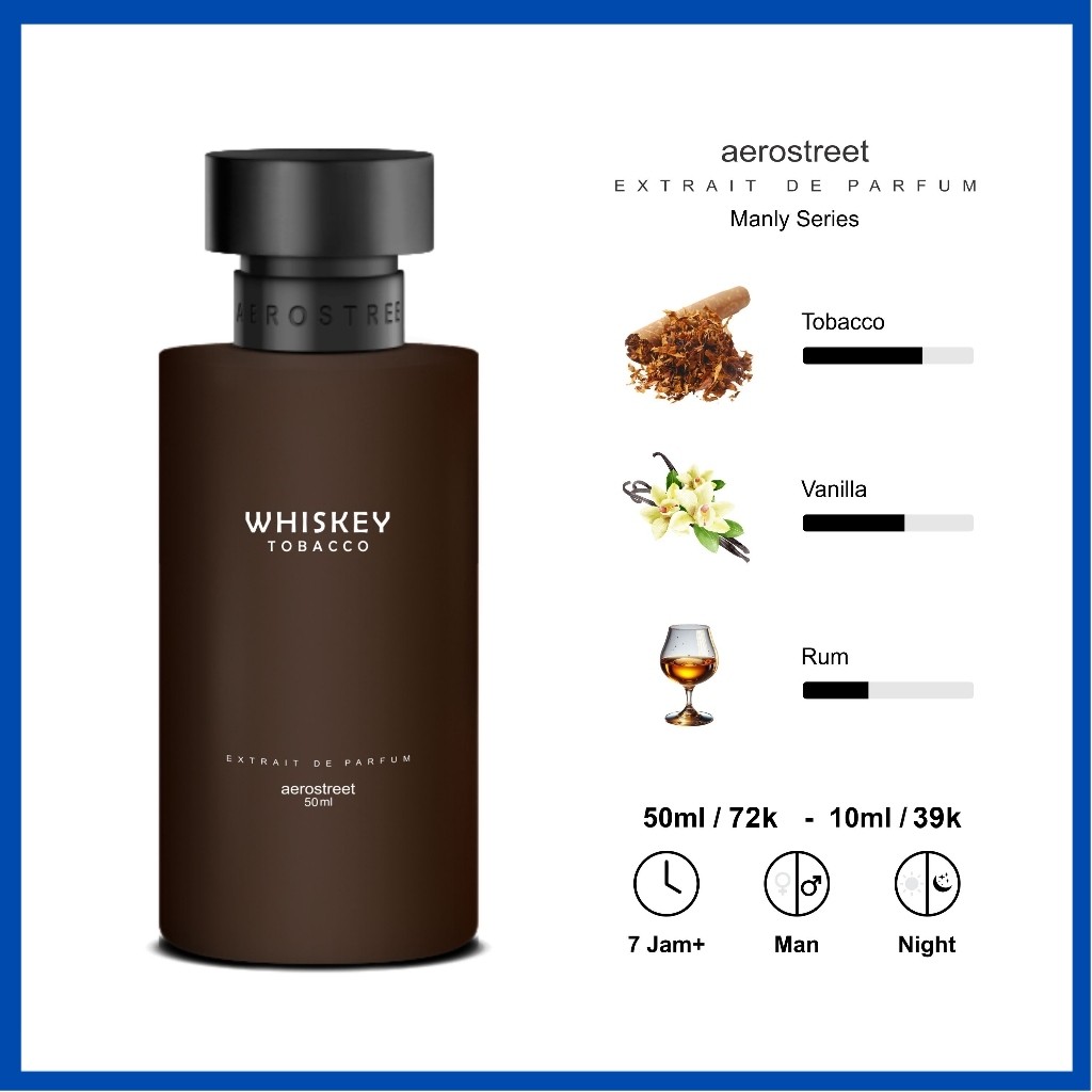 Aerostreet Parfum Manly Whiskey Aroma Vanilla Rum - Extrait De Parfum PF007 (inspired)