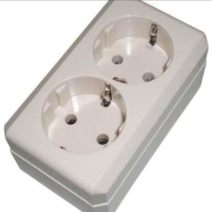 STOP KONTAK BROCO 2 LUBANG OUTBOW